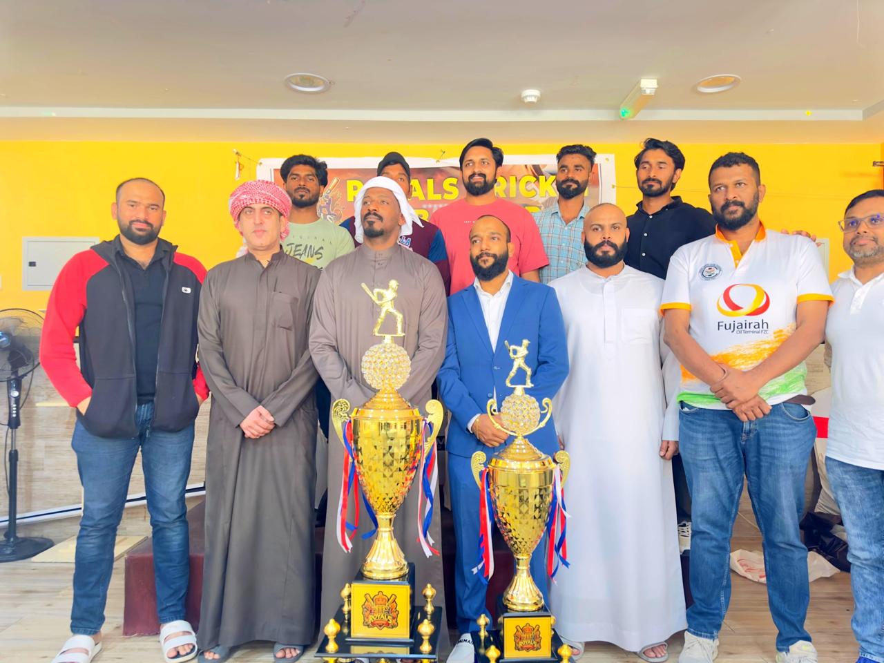 Cricket trophies and team